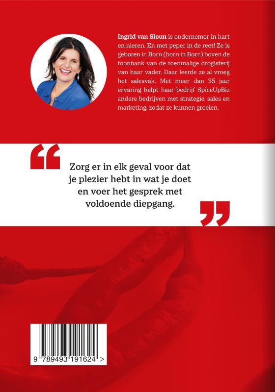 Achterkant van Proactief verkopen met peper in je reet
