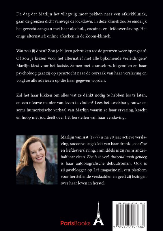 Achterkant van Één is te veel, duizend nooit genoeg