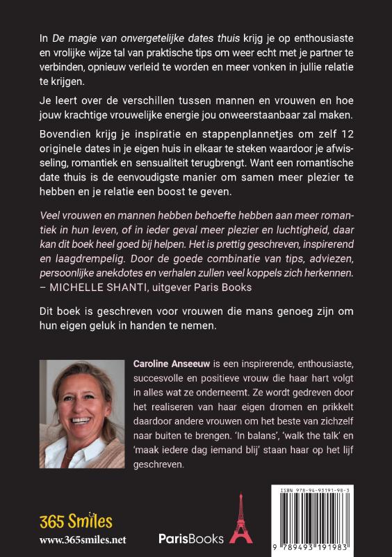 Achterkant van De magie van onvergetelijke dates thuis