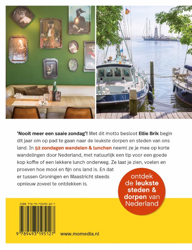 Achterkant van 52 Zondagen wandelen & lunchen