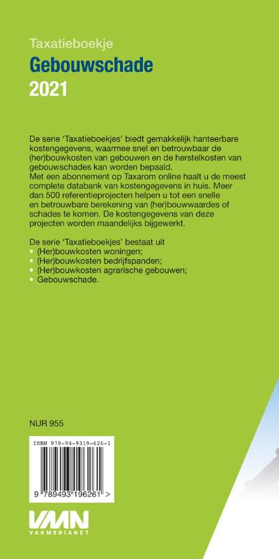 Achterkant van Gebouwschadeboekje 2021