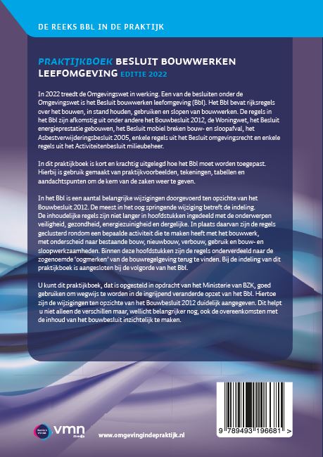 Achterkant van Praktijkboek Besluit bouwwerken leefomgeving