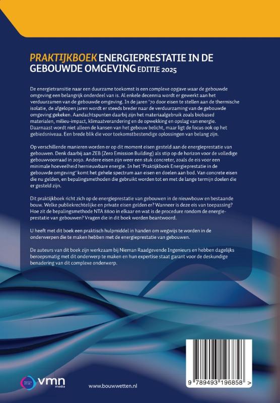 Achterkant van Praktijkboek Energieprestatie in de gebouwde omgeving