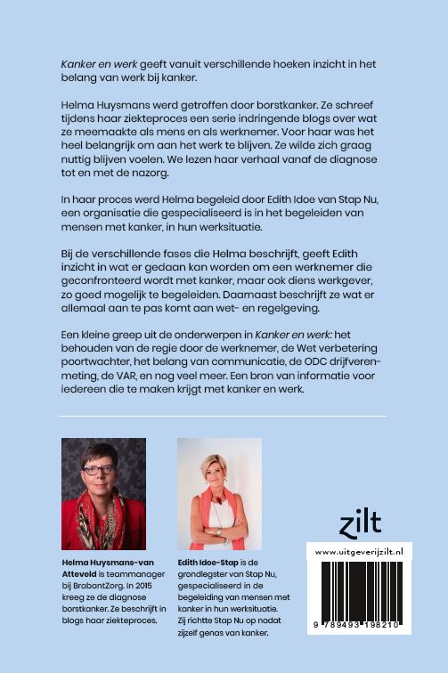 Achterkant van Kanker en werk
