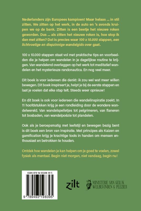 Achterkant van 100 x 10.000 stappen