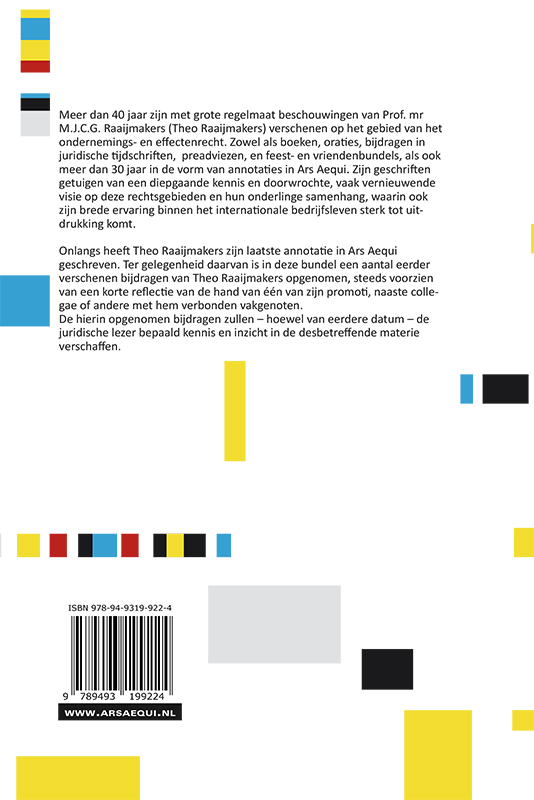 Achterkant van Theo Raaijmakers geannoteerd