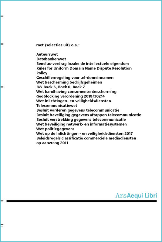 Achterkant van Internetrecht 2021