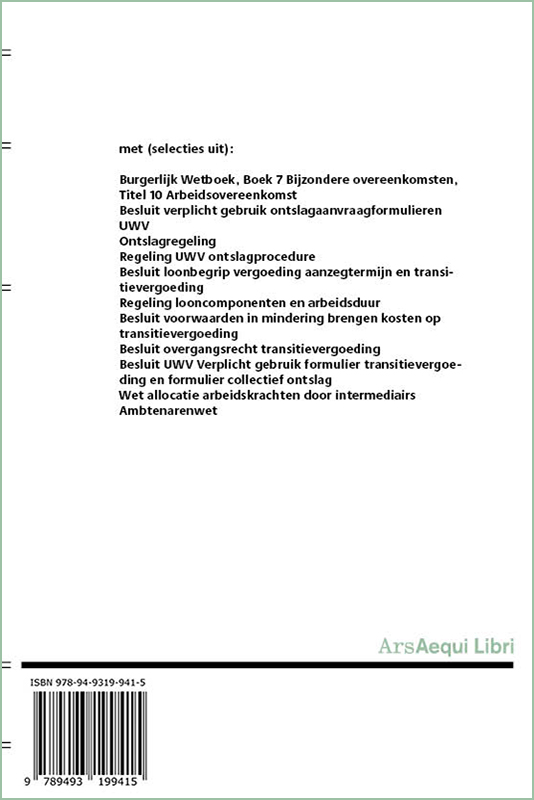 Achterkant van Arbeidsovereenkomst 2021