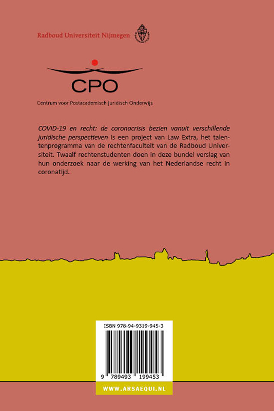 Achterkant van Law Extra - Covid-19 en recht
