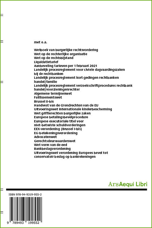 Achterkant van Burgerijk procesrecht 2022/2023
