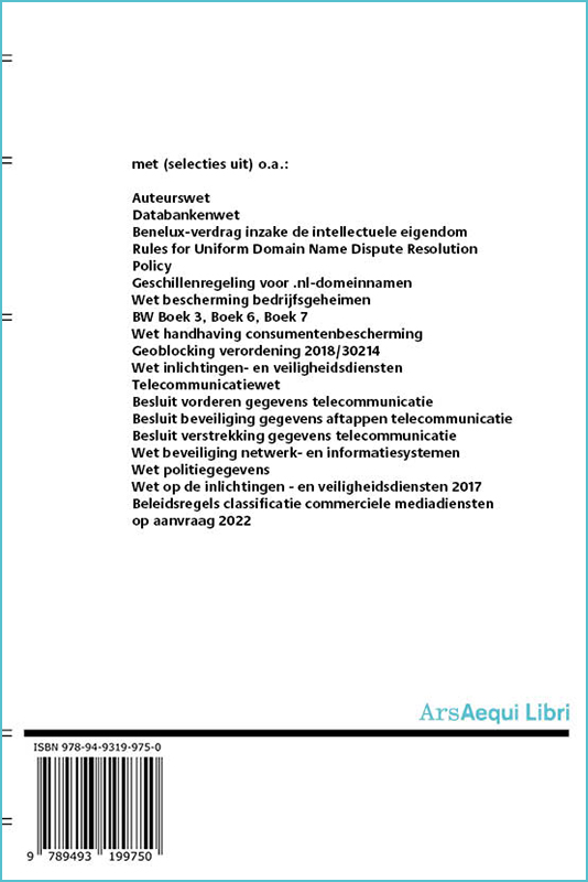 Achterkant van Internetrecht 2022