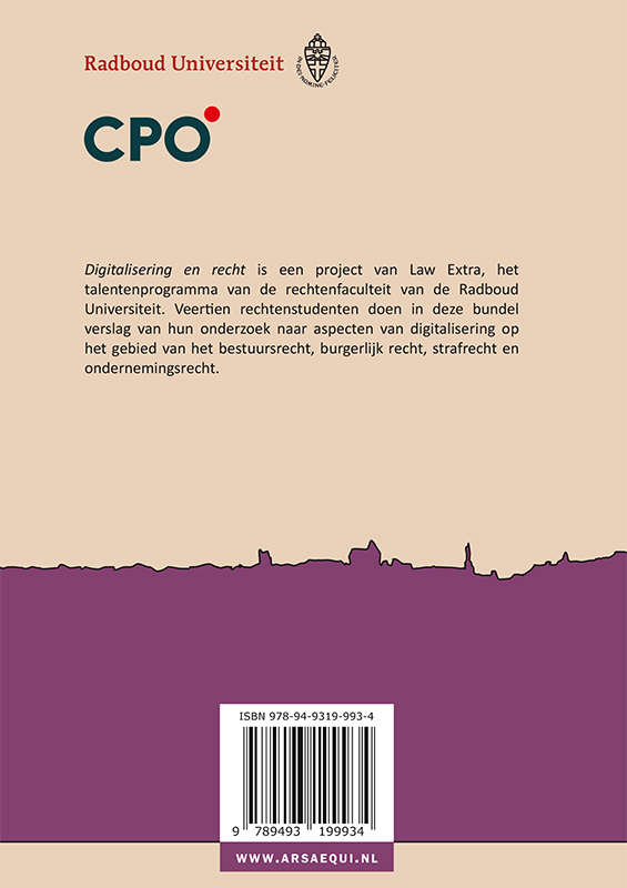 Achterkant van Digitalisering en recht