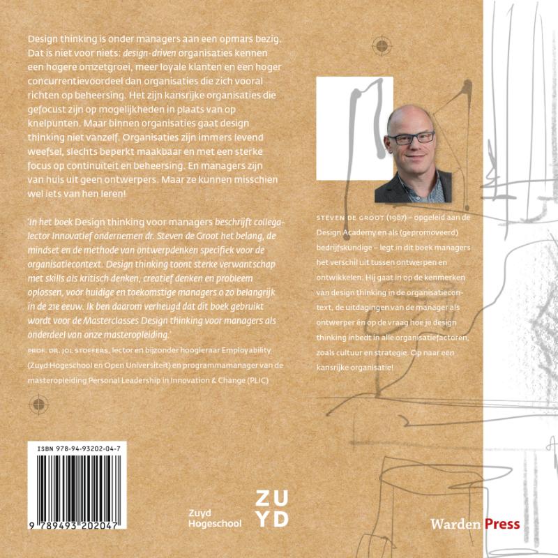 Achterkant van Design thinking voor managers
