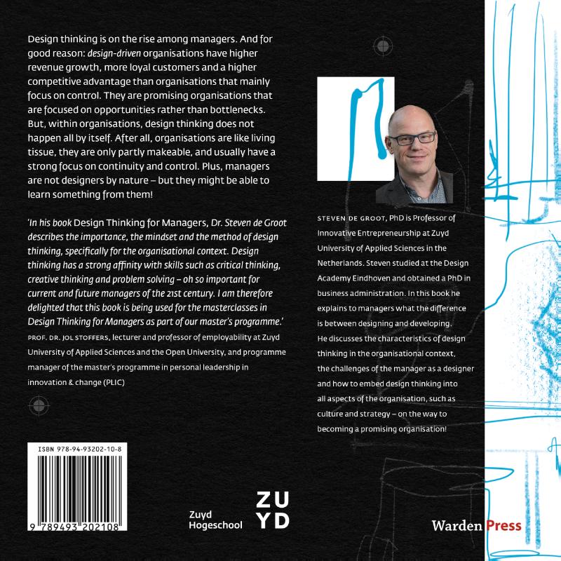 Achterkant van Design Thinking for Managers