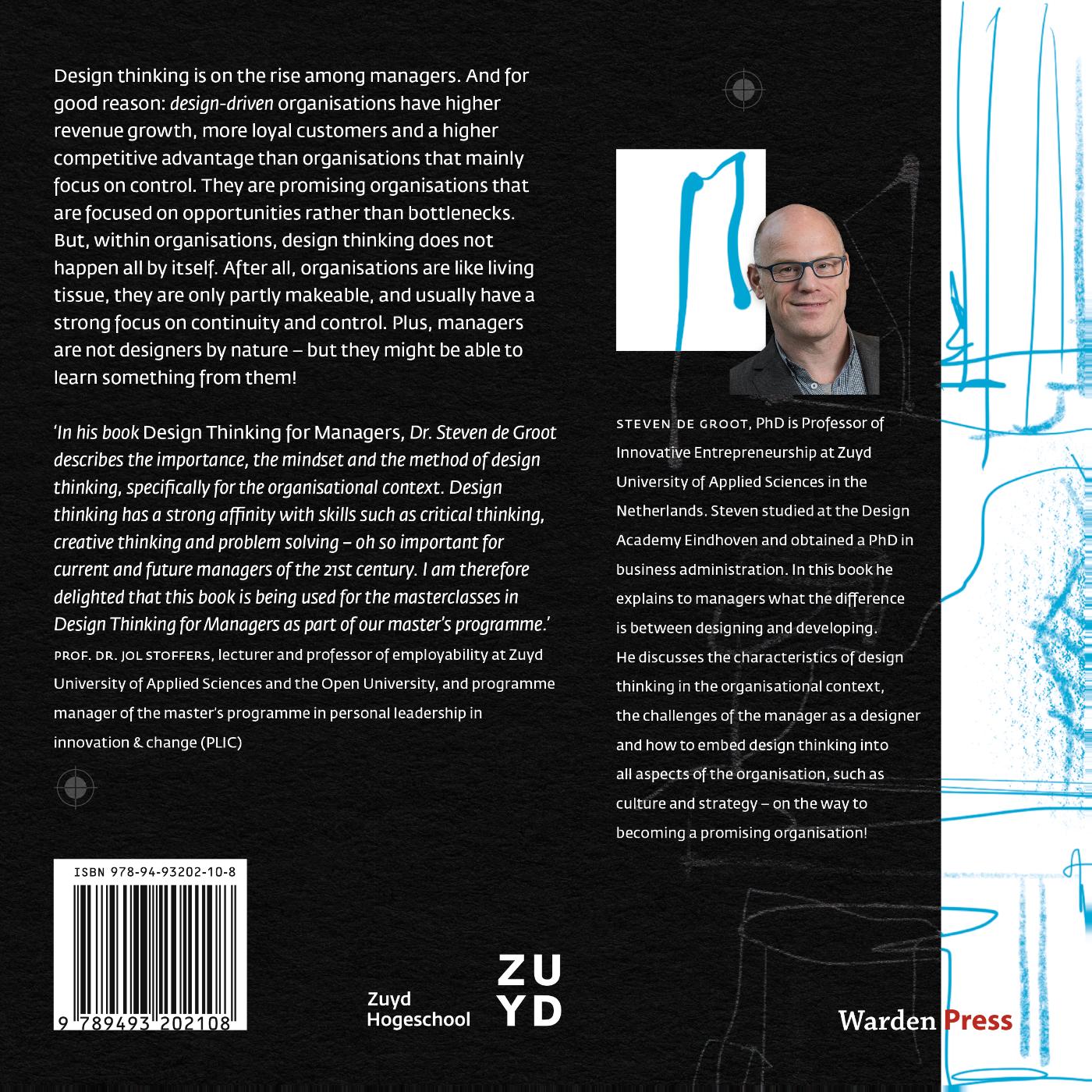 Achterkant van Design Thinking for Managers