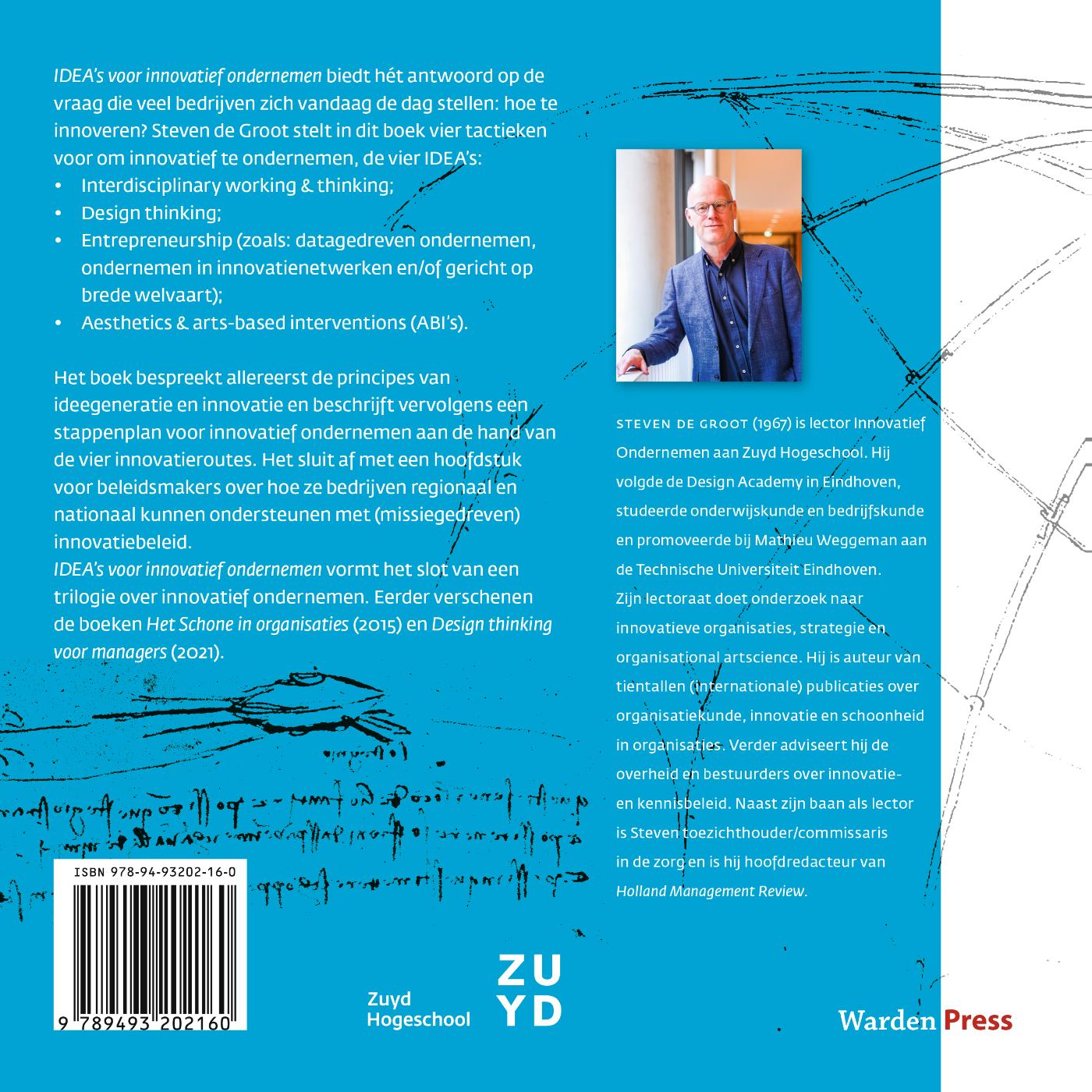 Achterkant van IDEA's voor innovatief ondernemen
