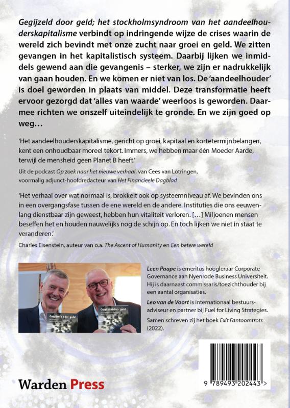 Achterkant van Gegijzeld door geld