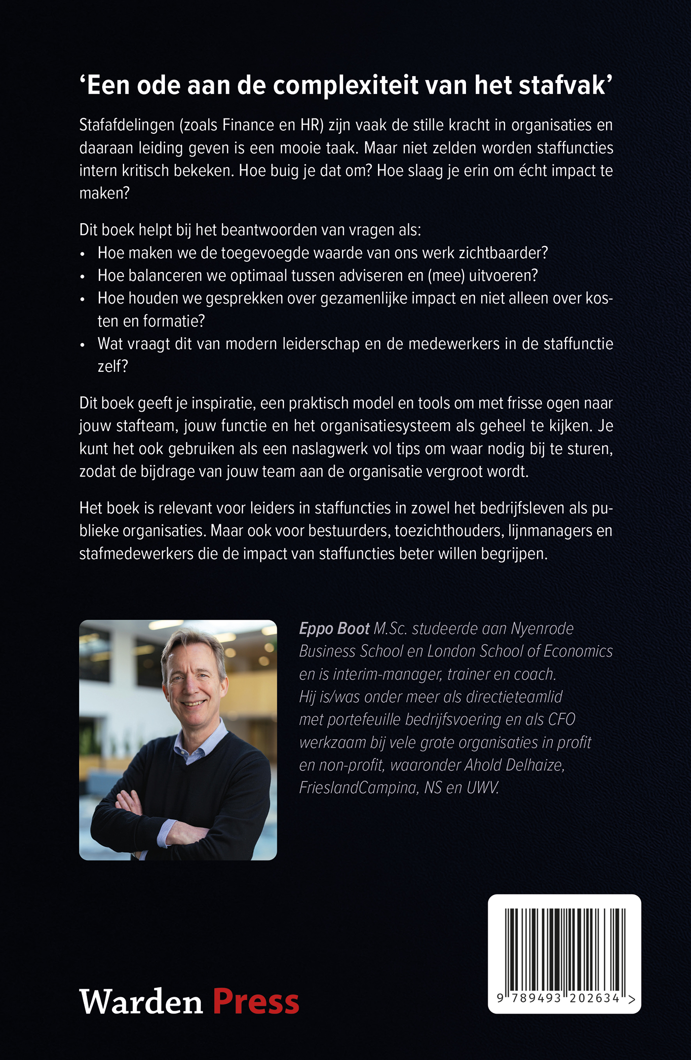 Achterkant van Staf met impact