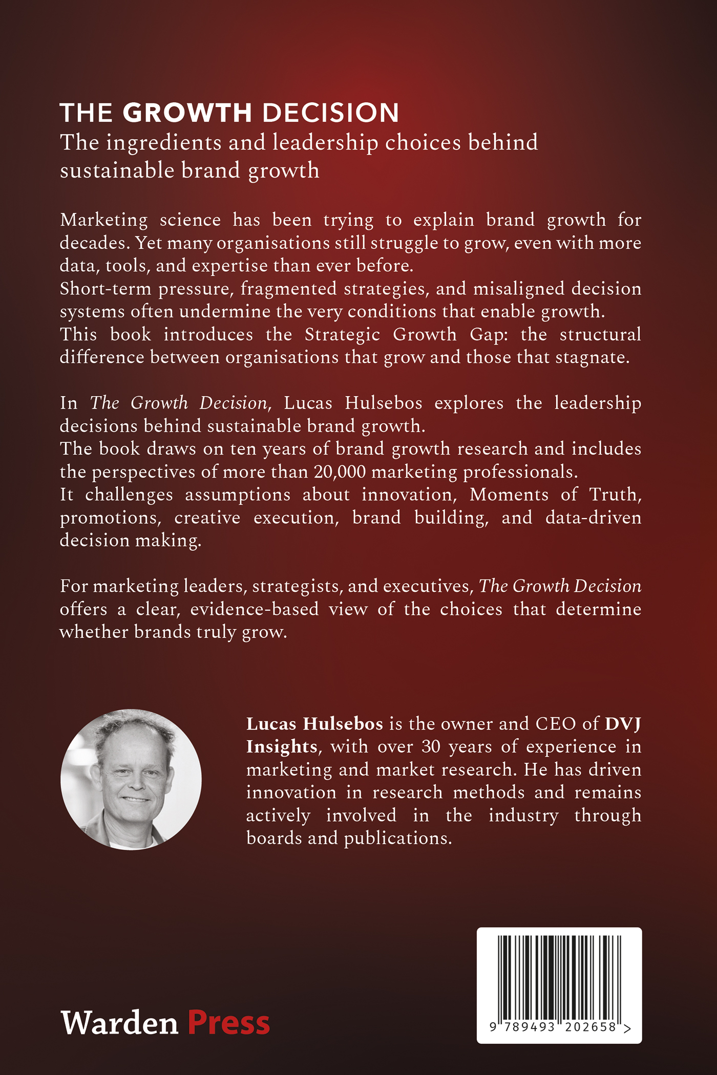 Achterkant van The Growth Decision