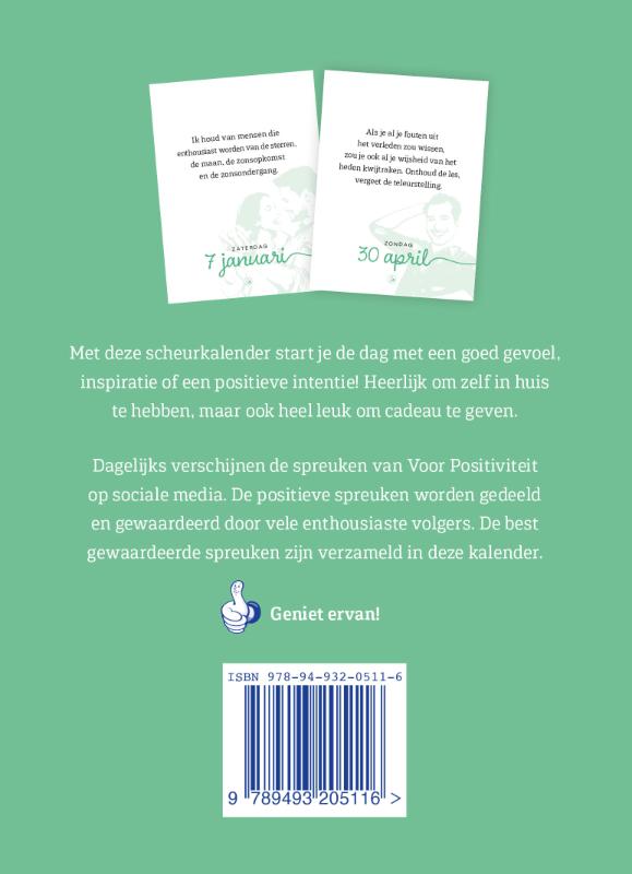 Achterkant van Scheurkalender 2023 Elke dag positieve energie