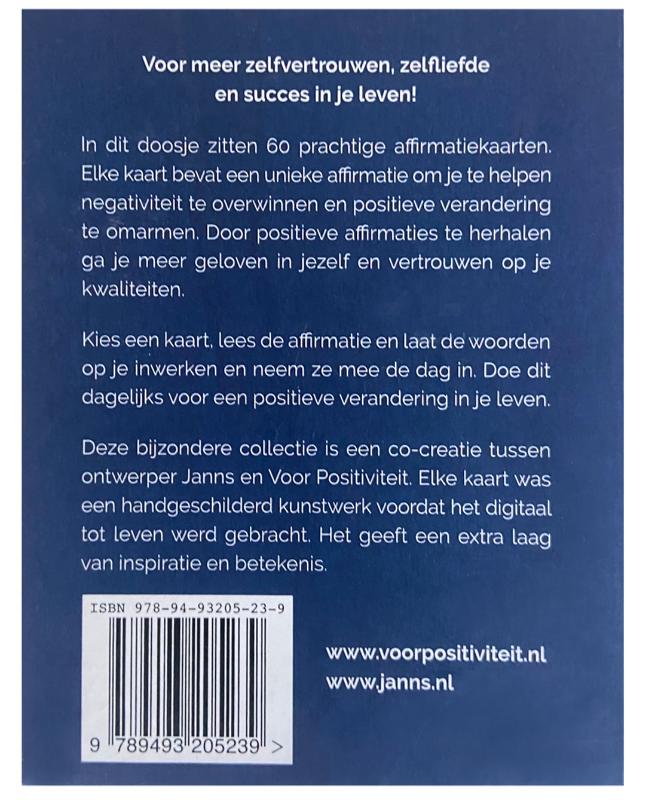 Achterkant van Affirmatiekaarten