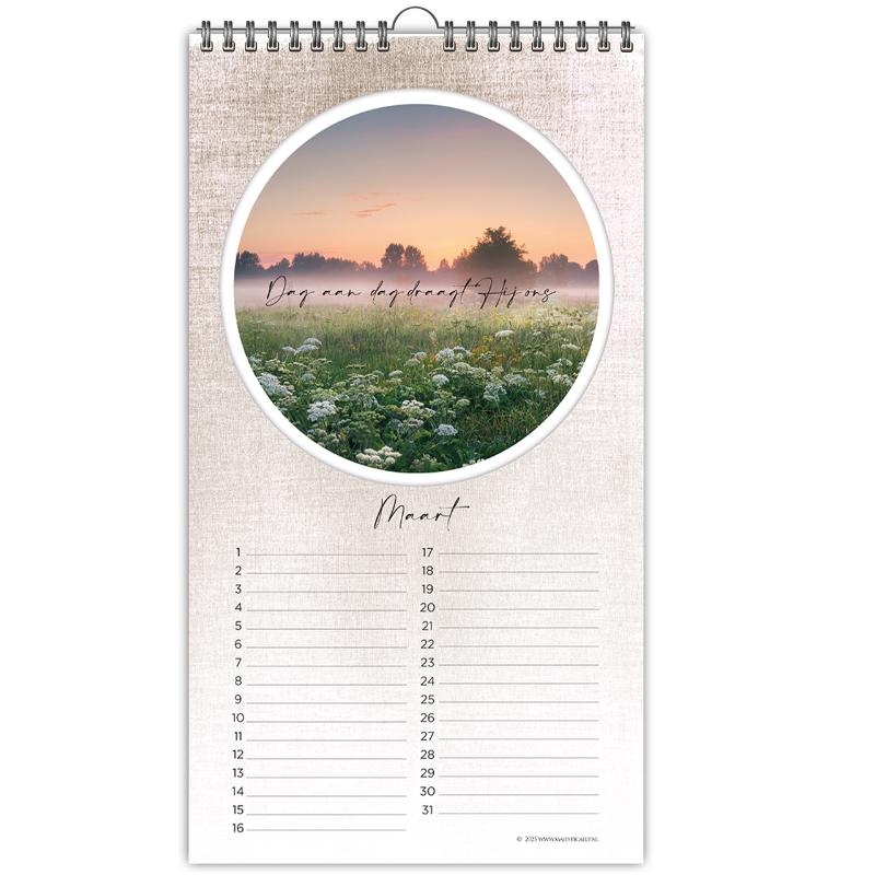 Achterkant van Verjaardagskalender Nature