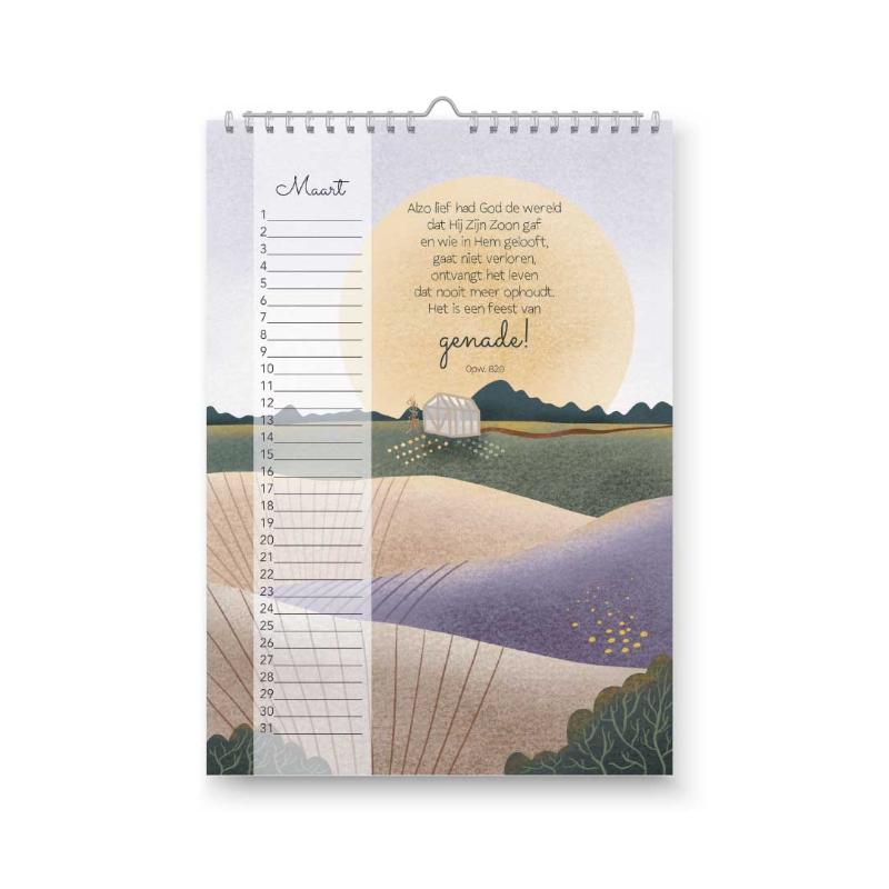 Achterkant van Verjaardagskalender Marjoleins Creations