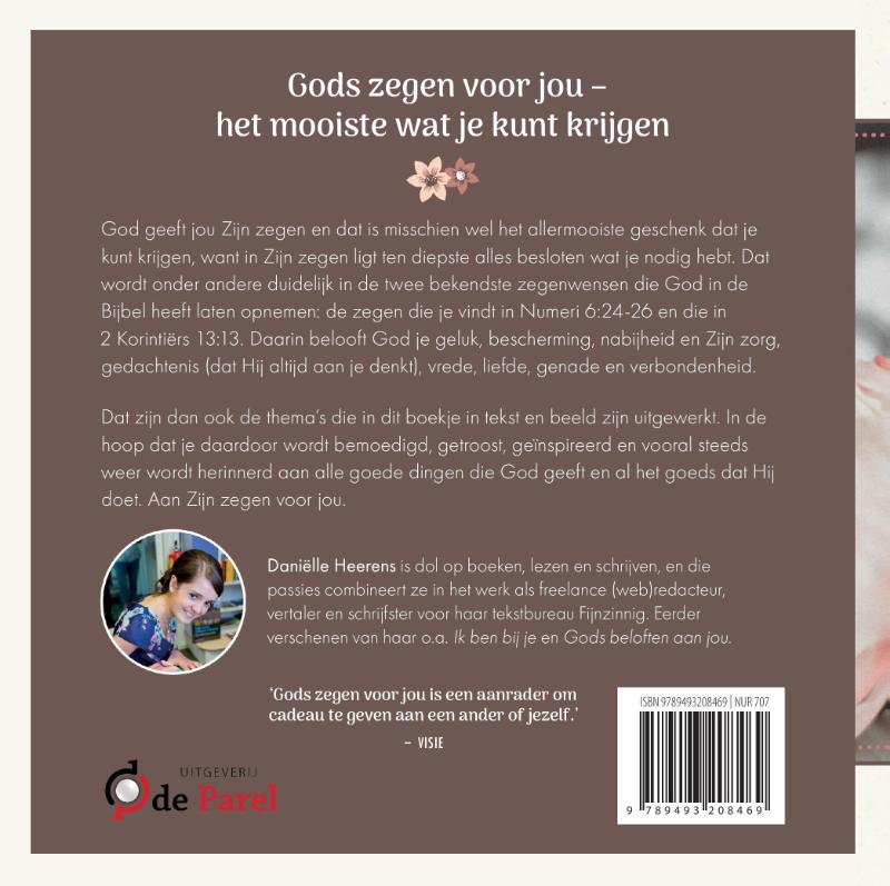 Achterkant van Gods zegen voor jou