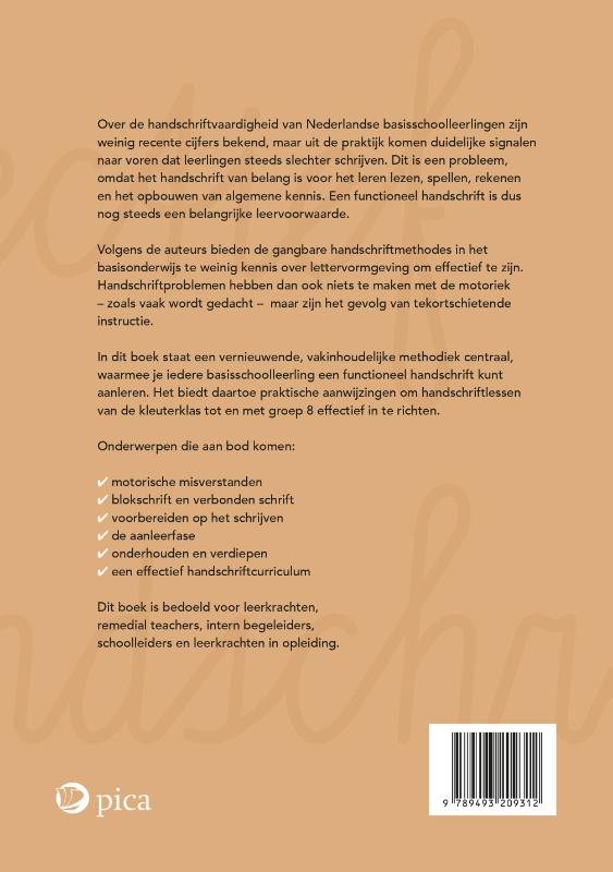 Achterkant van Effectief handschriftonderwijs op de basisschool