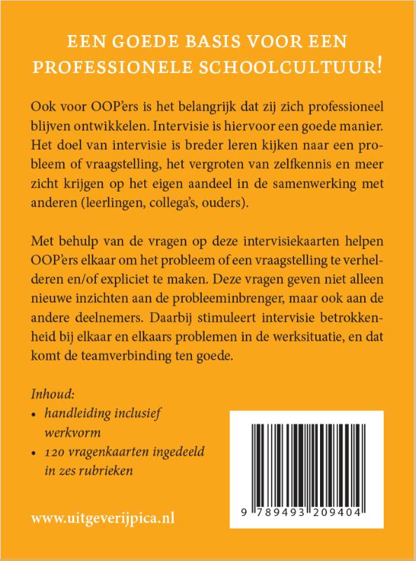 Achterkant van Intervisiekaarten voor OOP