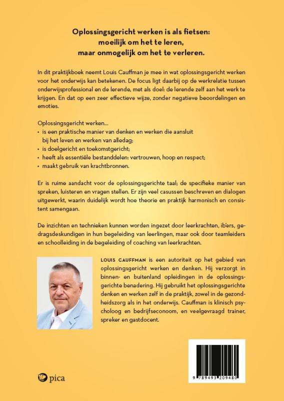 Achterkant van Oplossingsgericht werken voor de klas