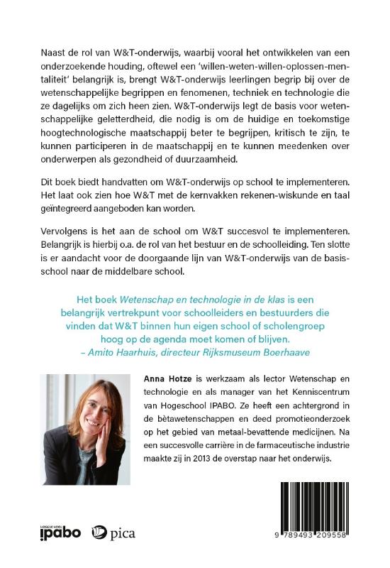 Achterkant van Wetenschap en technologie in de klas