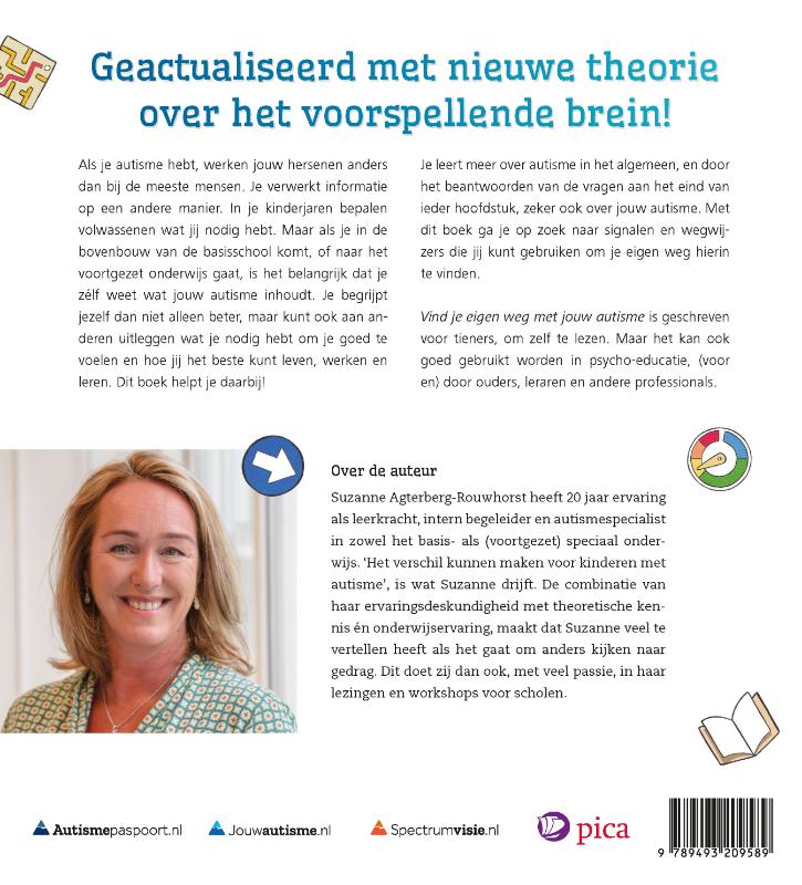 Achterkant van Vind je eigen weg met jouw autisme