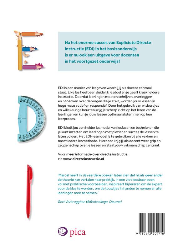 Achterkant van Expliciete directe instructie in het voortgezet onderwijs