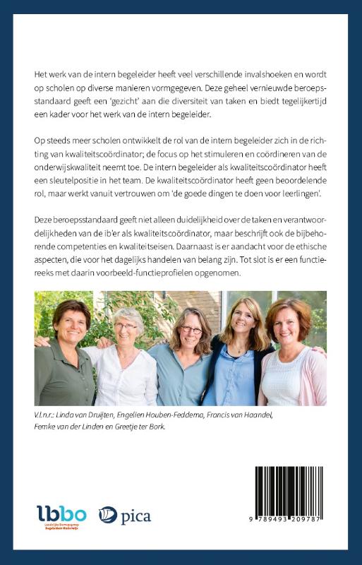 Achterkant van De beroepsstandaard voor de intern begeleider