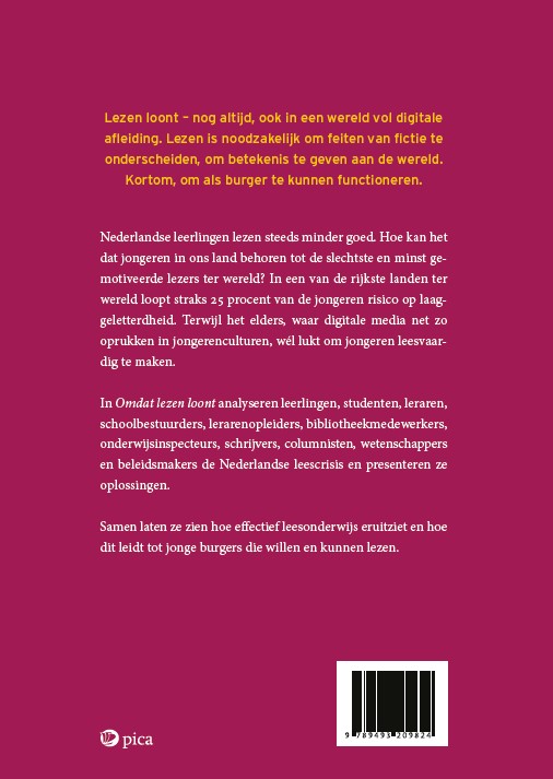 Achterkant van Omdat lezen loont