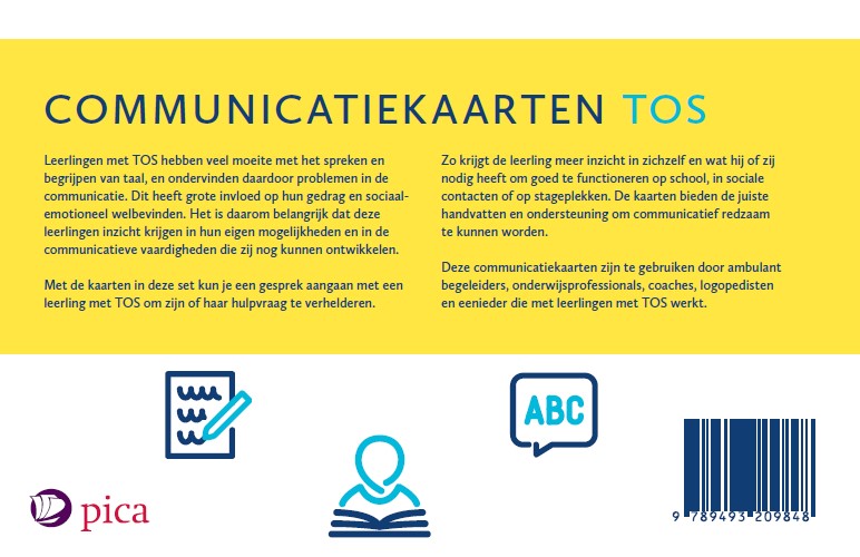 Achterkant van Communicatiekaarten TOS