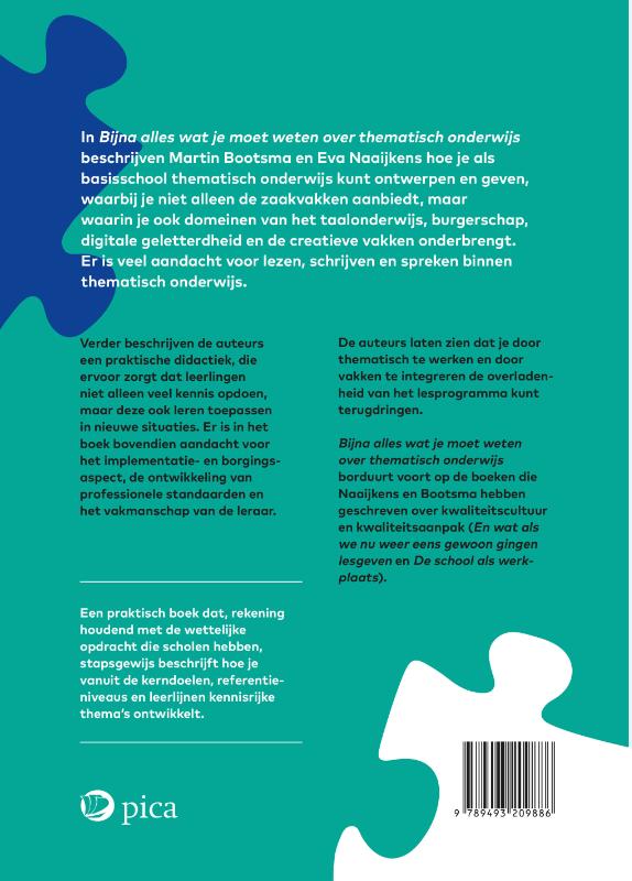 Achterkant van Bijna alles wat je moet weten over thematisch onderwijs