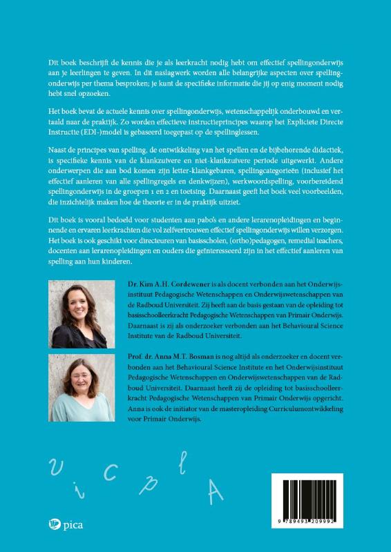 Achterkant van Effectief spellingonderwijs op de basisschool