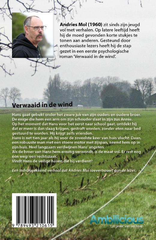 Achterkant van Verwaaid in de wind