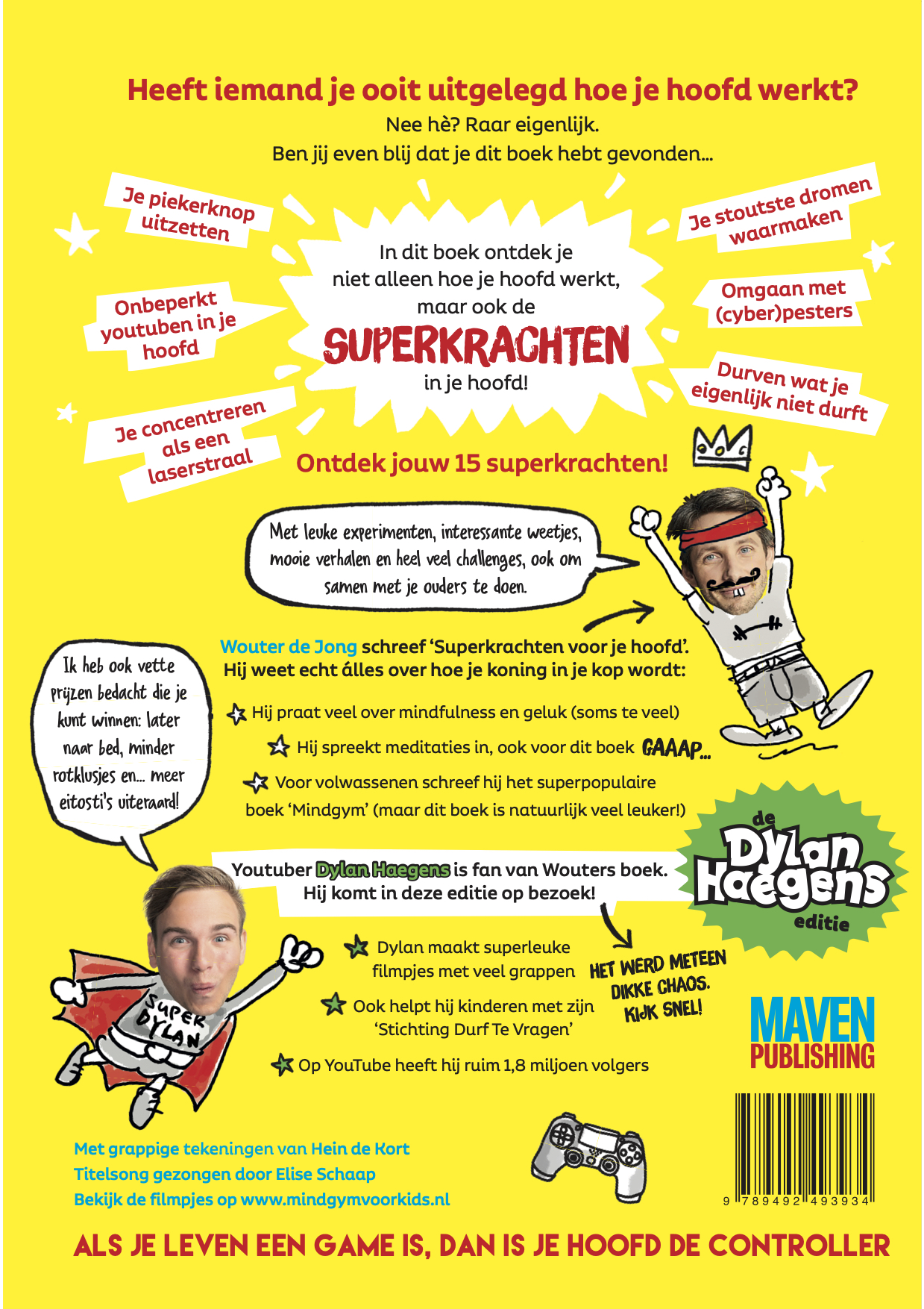 Achterkant van Superkrachten voor je hoofd