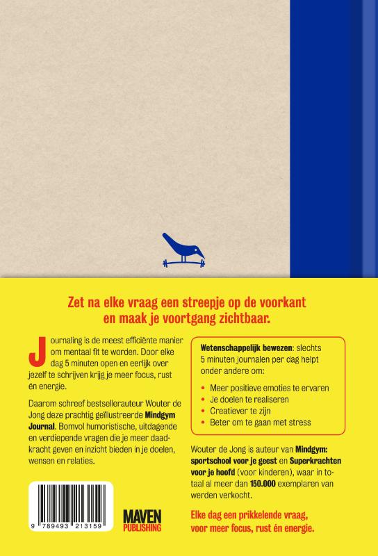 Achterkant van Mindgym Journal