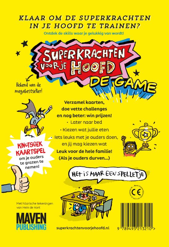 Achterkant van Superkrachten voor je hoofd: De game