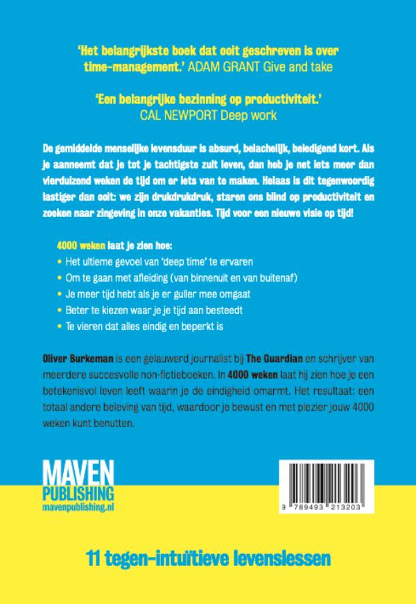 Achterkant van 4000 weken