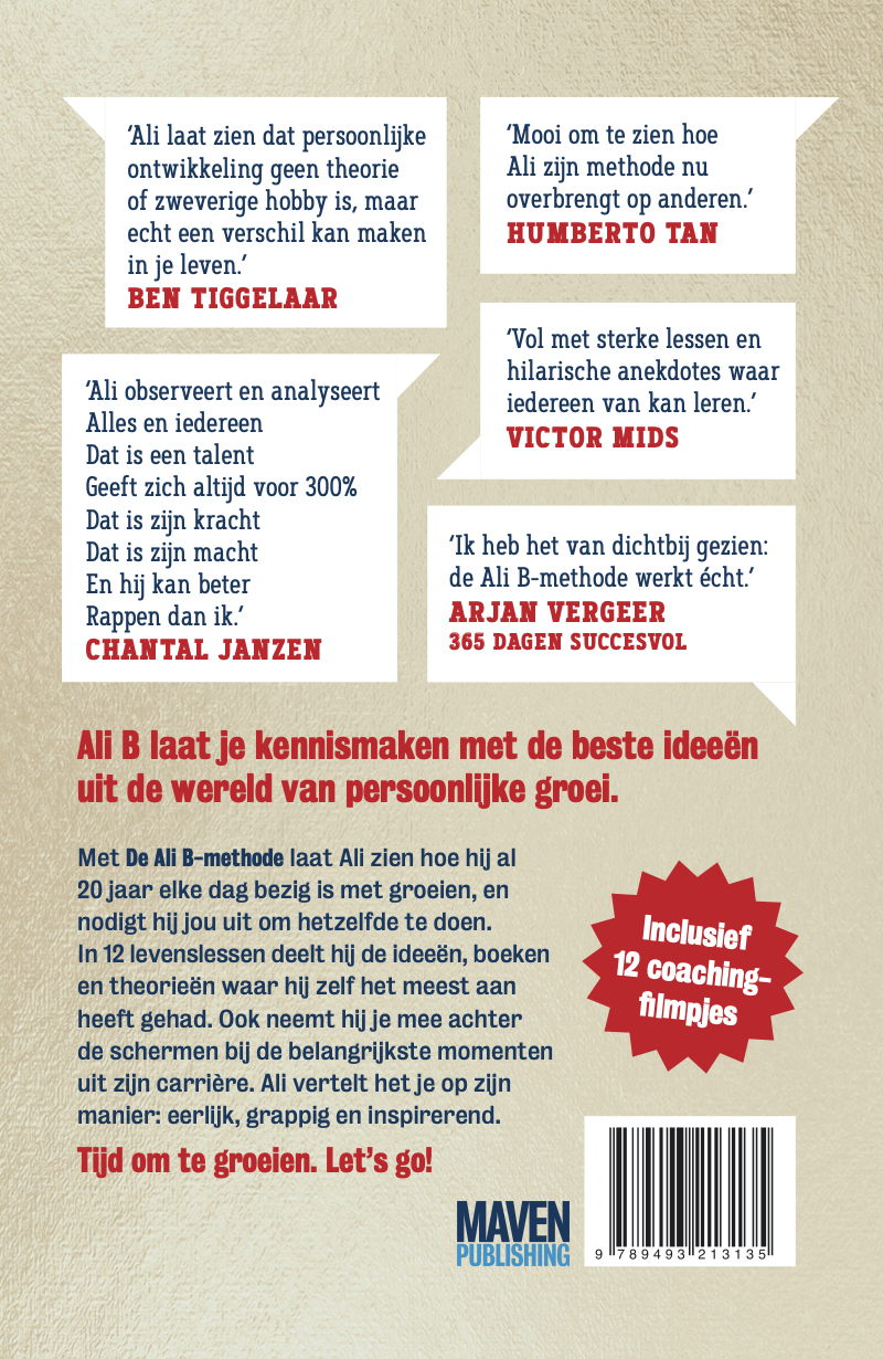 Achterkant van De Ali B-methode