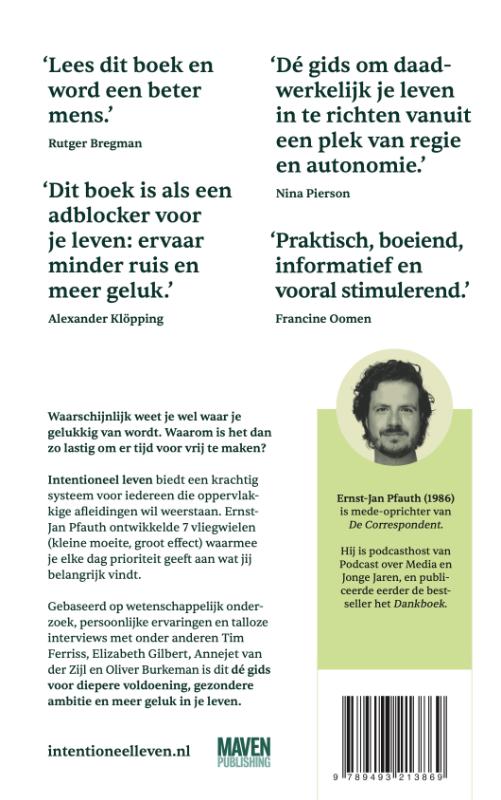 Achterkant van Intentioneel leven