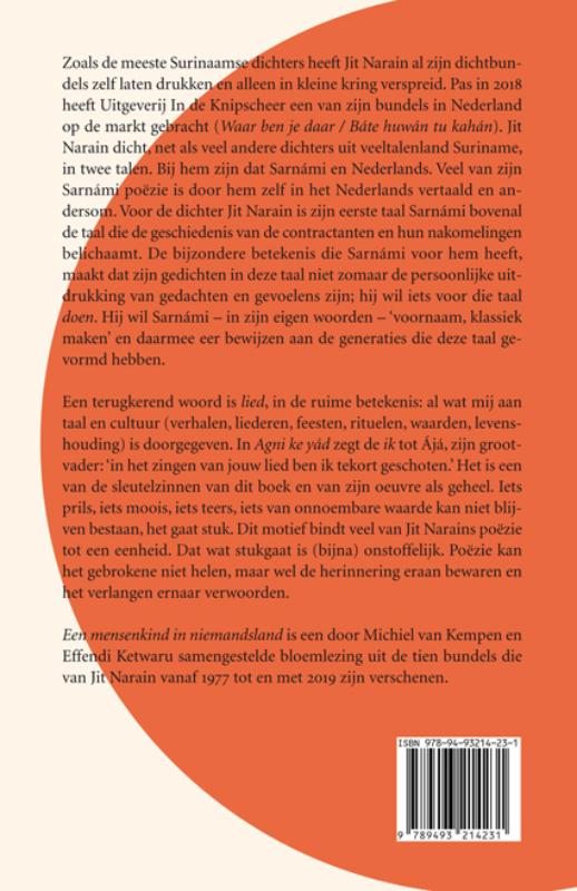 Achterkant van Een mensenkind in niemandsland
