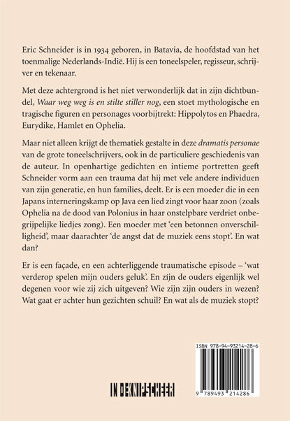 Achterkant van Waar weg weg is en stilte stiller nog