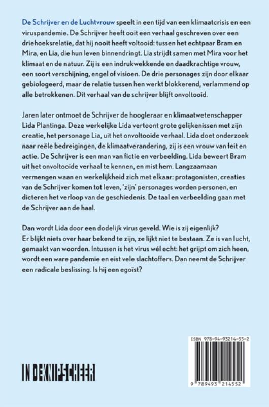 Achterkant van De Schrijver en De Luchtvrouw