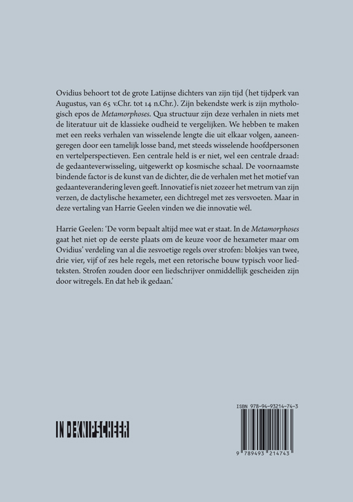 Achterkant van Metamorphoses